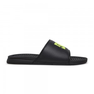 Black / Green DC Bolsa Men's Sandals | 23810-DVAH