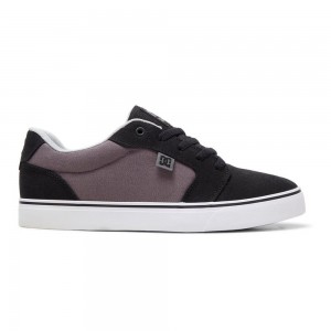 Black / Grey DC Anvil Men's Skate Shoes | 94638-LQBF