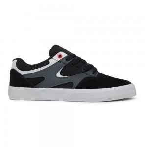 Black / Grey DC Kalis Vulc Men's Skate Shoes | 40635-ZDQT