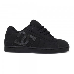 Black / Grey DC Net Men's Skate Shoes | 73941-TEAJ