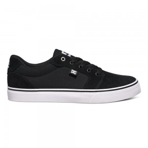 Black / White DC Anvil Men's Skate Shoes | 25673-XUEG