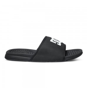 Black / White DC Bolsa Men's Sandals | 43985-MTZJ