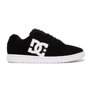 Black / White DC Gaveler Men's Skate Shoes | 41780-OIWF