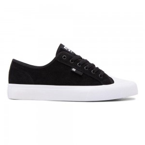 Black / White DC Manual Men's Skate Shoes | 96480-YHWJ