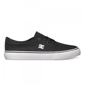 Black / White DC Trase Men's Skate Shoes | 63945-BMGY