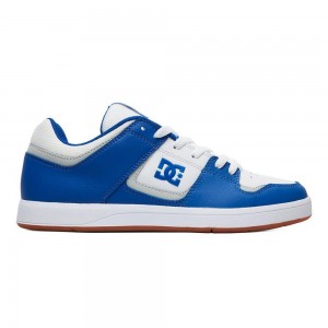 Blue / White DC Cure Men's Skate Shoes | 81506-JNOI