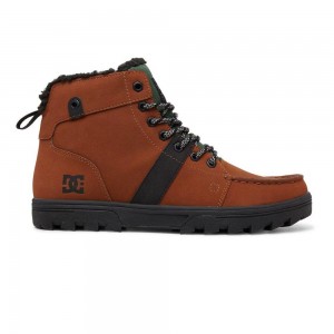 Brown / Green DC Woodland Men's Boots | 60795-UVFL