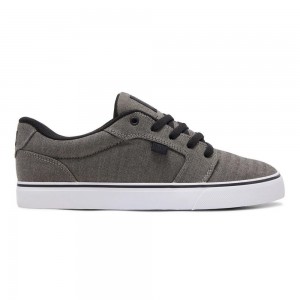 Grey / Black DC Anvil Men's Skate Shoes | 60834-RWTM