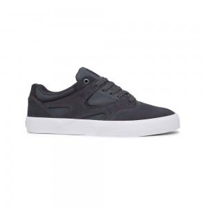 Grey / Black DC Kalis Vulc Men's Skate Shoes | 31740-GXLY