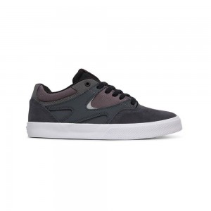 Navy / Grey DC Kalis Vulc Men's Skate Shoes | 67418-XUAD