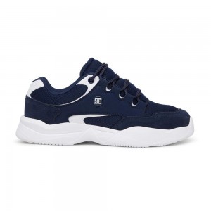 Navy / White DC Decel Men's Trainers | 42567-AJVF