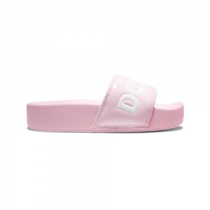 Pink / White DC Slides Women's Sandals | 68210-DKGE