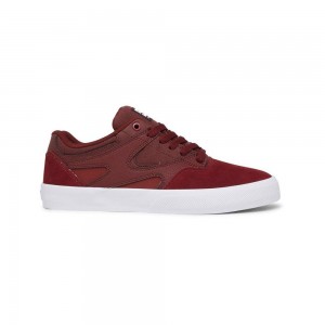 Red DC Kalis Vulc Men's Skate Shoes | 57810-UZFS