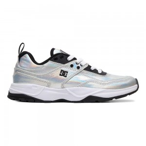 Silver / Black DC E.Tribeka Women's Trainers | 91467-NYKL