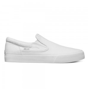 White DC Trase Men's Skate Shoes | 10769-FVDP