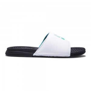 White / Blue DC Bolsa Men's Sandals | 76985-MDWP