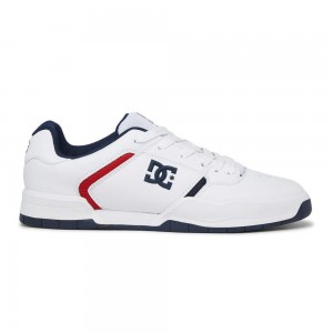 White / Blue DC Central Men's Trainers | 57962-MFVY