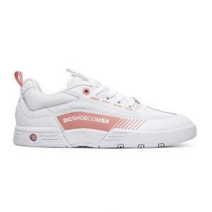 White / Pink DC Legacy 98 Women's Trainers | 41735-BJXK