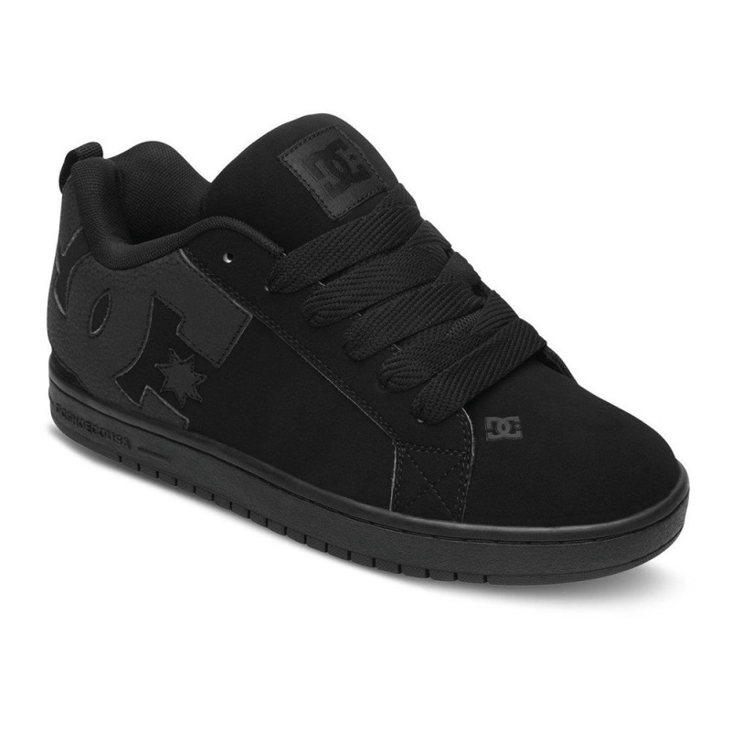 Black DC Court Graffik Men's Skate Shoes | 98105-YVSM