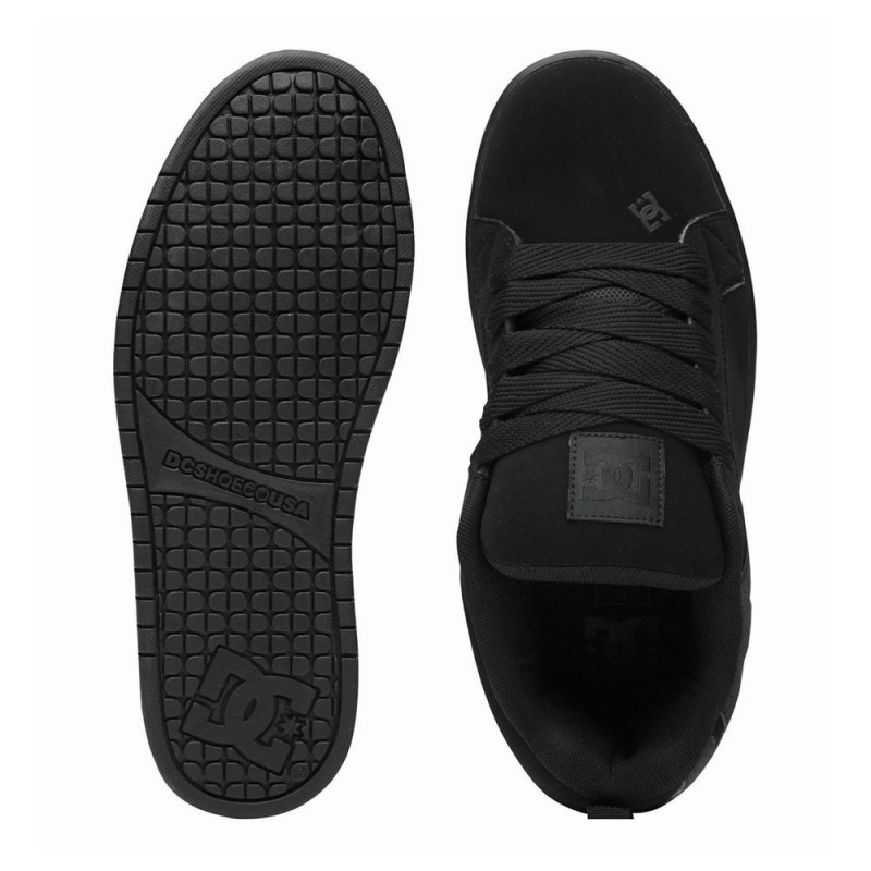 Black DC Court Graffik Men's Skate Shoes | 98105-YVSM