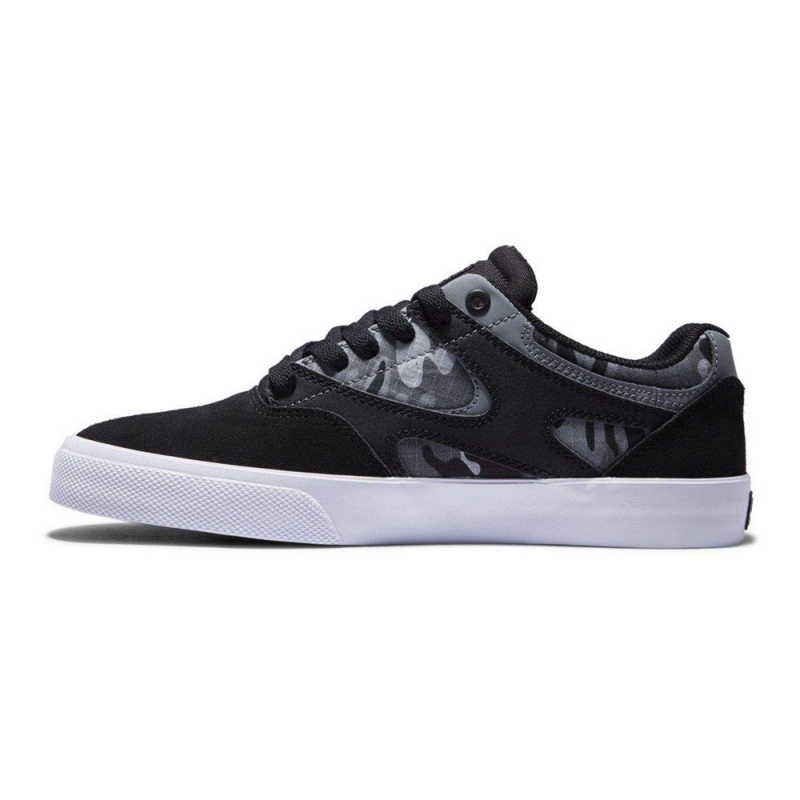 Black DC Kalis Vulc Men's Skate Shoes | 62583-MOGI