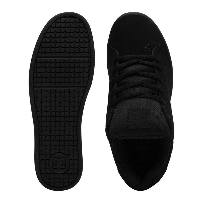 Black DC Net Men's Skate Shoes | 64153-JNEW