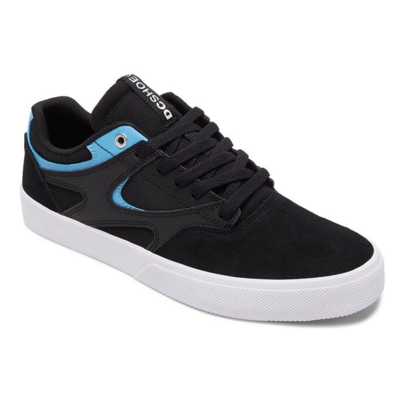 Black / Blue DC Kalis Vulc Men's Skate Shoes | 90576-JPTD