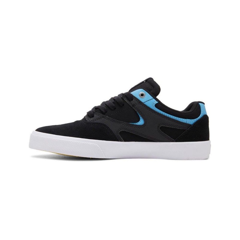 Black / Blue DC Kalis Vulc Men's Skate Shoes | 90576-JPTD