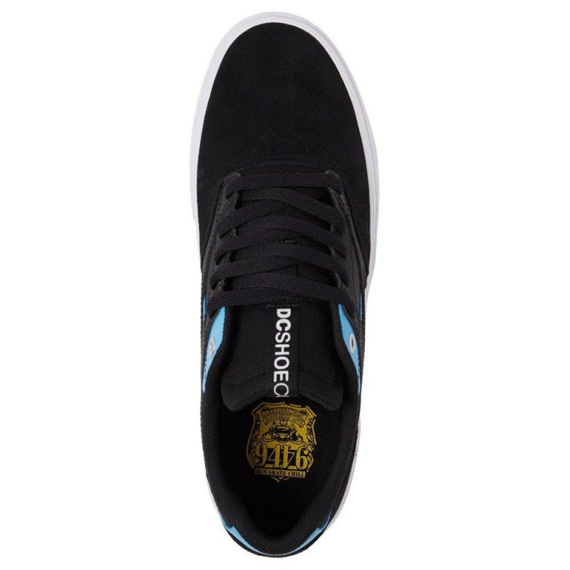 Black / Blue DC Kalis Vulc Men's Skate Shoes | 90576-JPTD