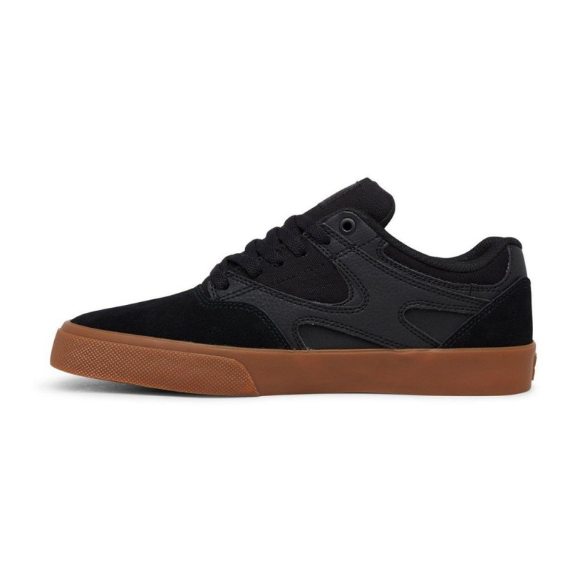 Black / Brown DC Kalis Vulc Men's Skate Shoes | 82350-IGOK