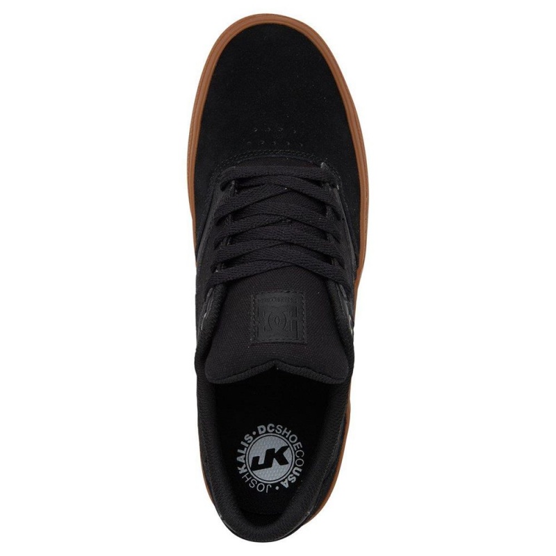 Black / Brown DC Kalis Vulc Men's Skate Shoes | 82350-IGOK