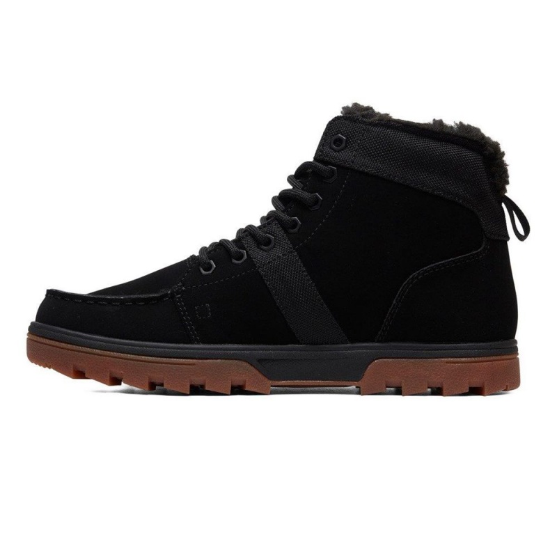 Black / Brown DC Woodland Men's Boots | 08512-LNZJ