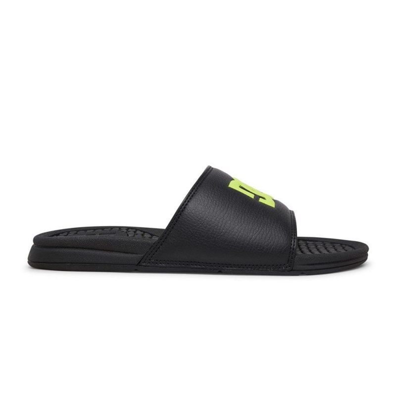 Black / Green DC Bolsa Men\'s Sandals | 23810-DVAH