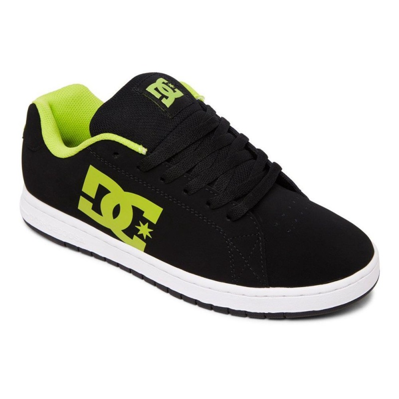 Black / Green DC Gaveler Men's Skate Shoes | 60253-GUPK