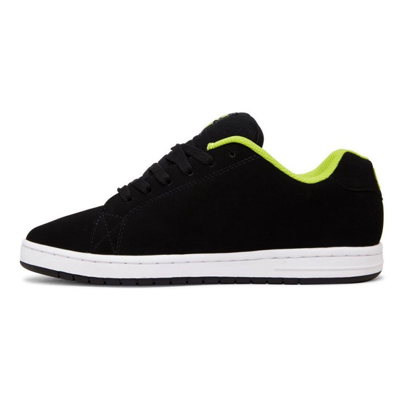 Black / Green DC Gaveler Men's Skate Shoes | 60253-GUPK