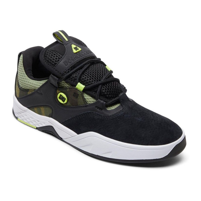 Black / Green DC Kalis Men's Trainers | 78146-SFOJ