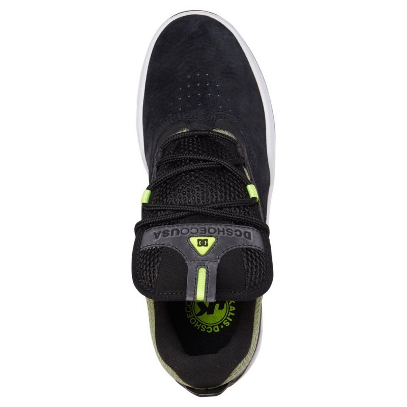 Black / Green DC Kalis Men's Trainers | 78146-SFOJ