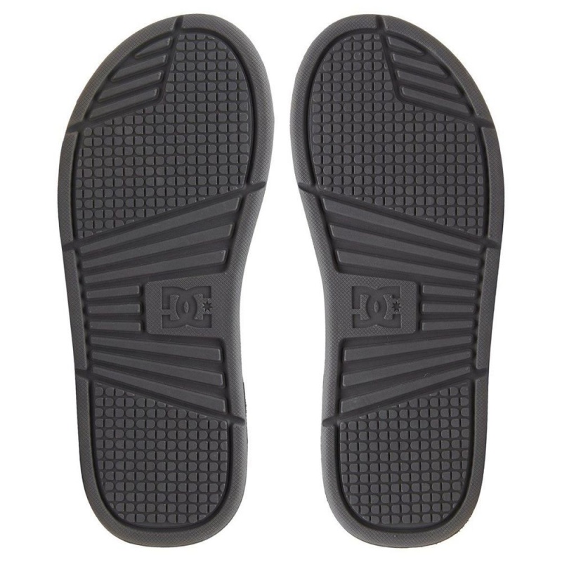 Black / Grey DC Bolsa Men's Sandals | 70695-BUTO