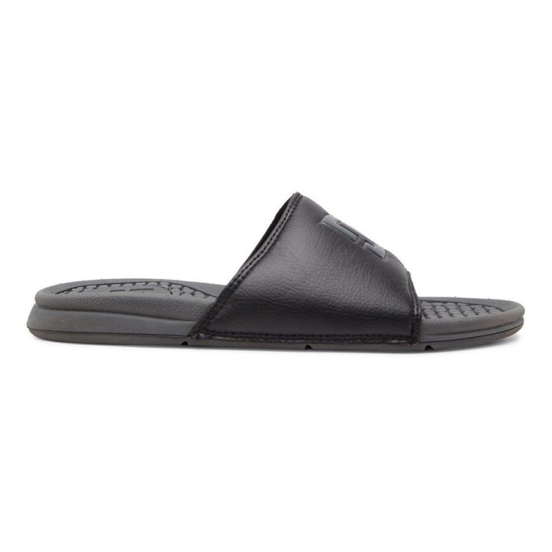 Black / Grey DC Bolsa Men\'s Sandals | 70695-BUTO