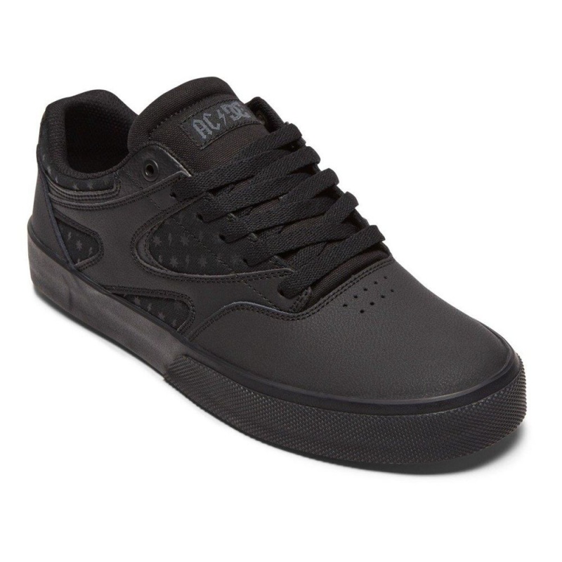 Black / Grey DC Kalis Vulc Men's Skate Shoes | 97368-GSUW