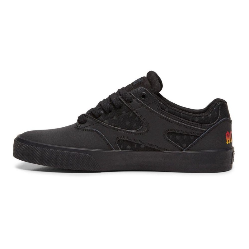 Black / Grey DC Kalis Vulc Men's Skate Shoes | 97368-GSUW