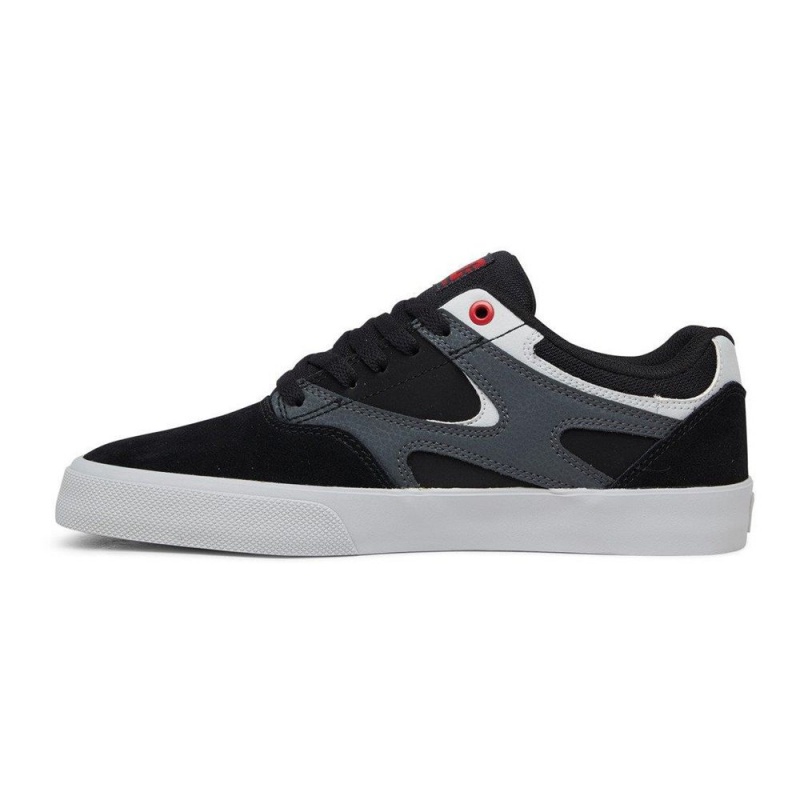 Black / Grey DC Kalis Vulc Men's Skate Shoes | 40635-ZDQT