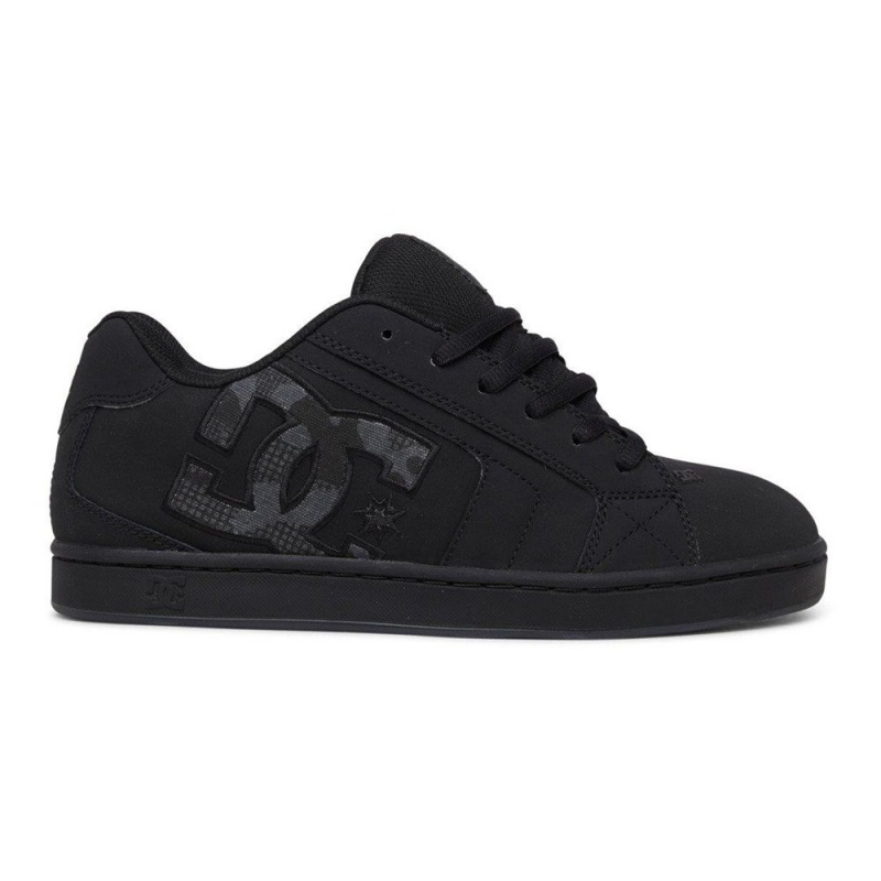 Black / Grey DC Net Men\'s Skate Shoes | 73941-TEAJ