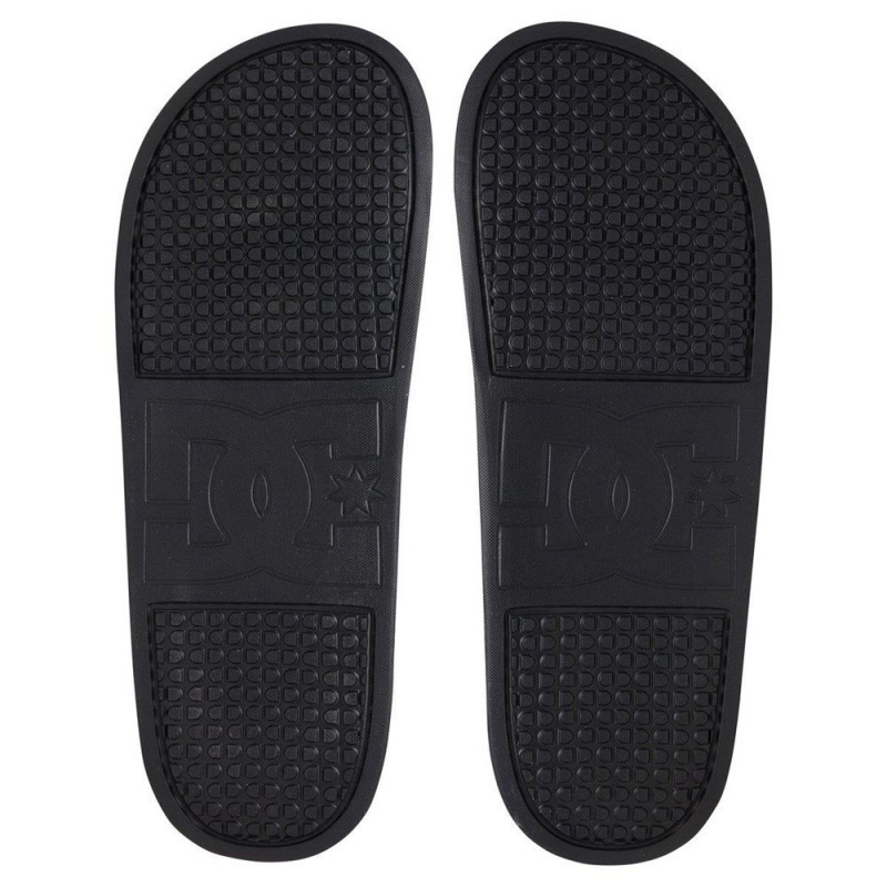 Black / Grey DC Slides Men's Sandals | 73298-KSEL