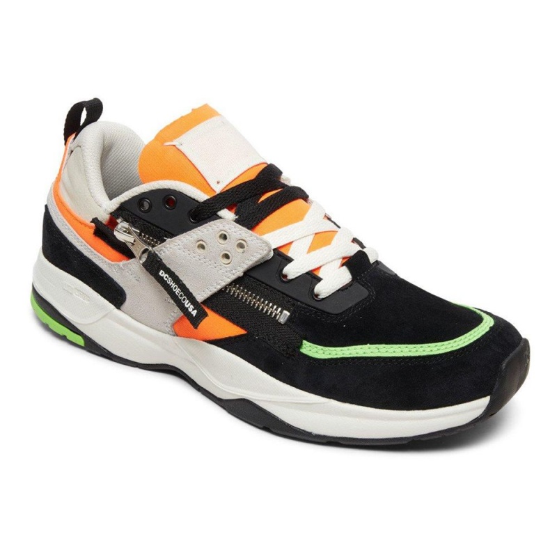 Black / Orange DC E.Tribeka Men's Trainers | 58603-ZLHG