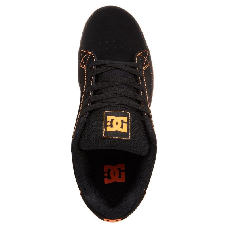 Black / Orange DC Gaveler Men's Skate Shoes | 71620-CGAY