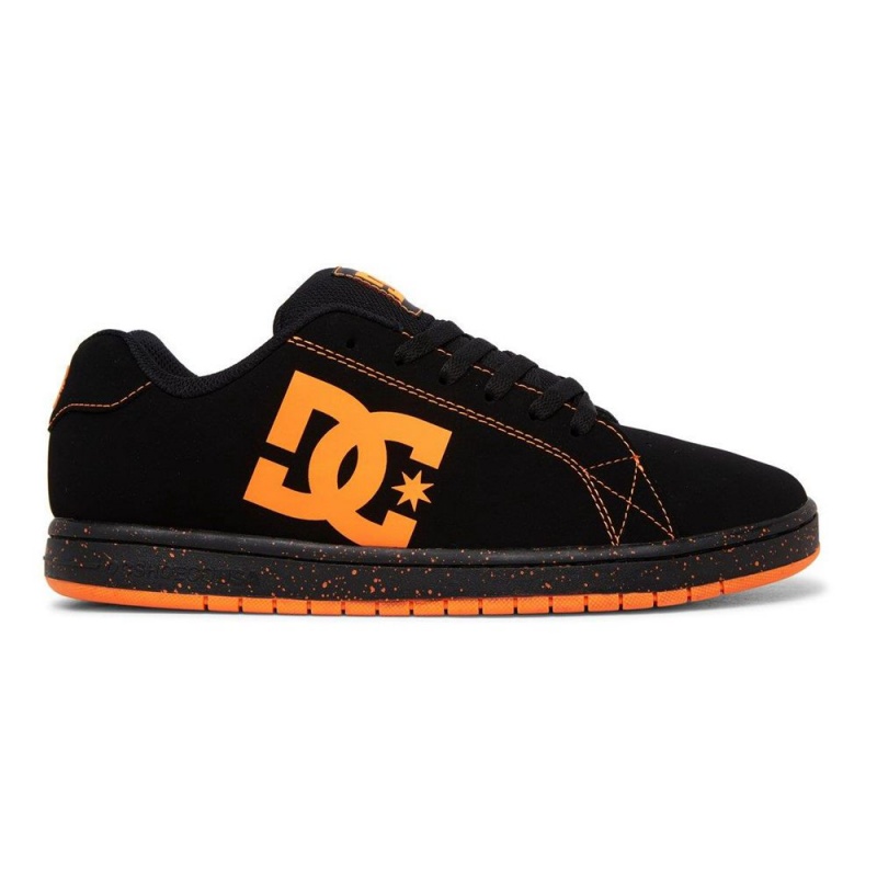 Black / Orange DC Gaveler Men\'s Skate Shoes | 71620-CGAY