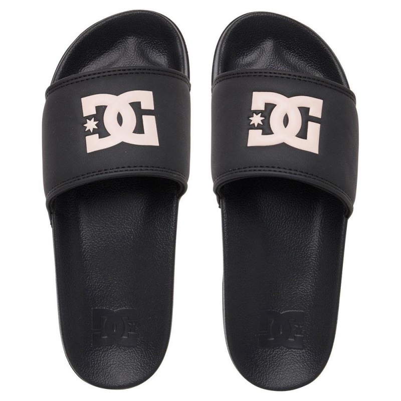 Black / Pink DC Slides Women's Sandals | 30671-GRXB