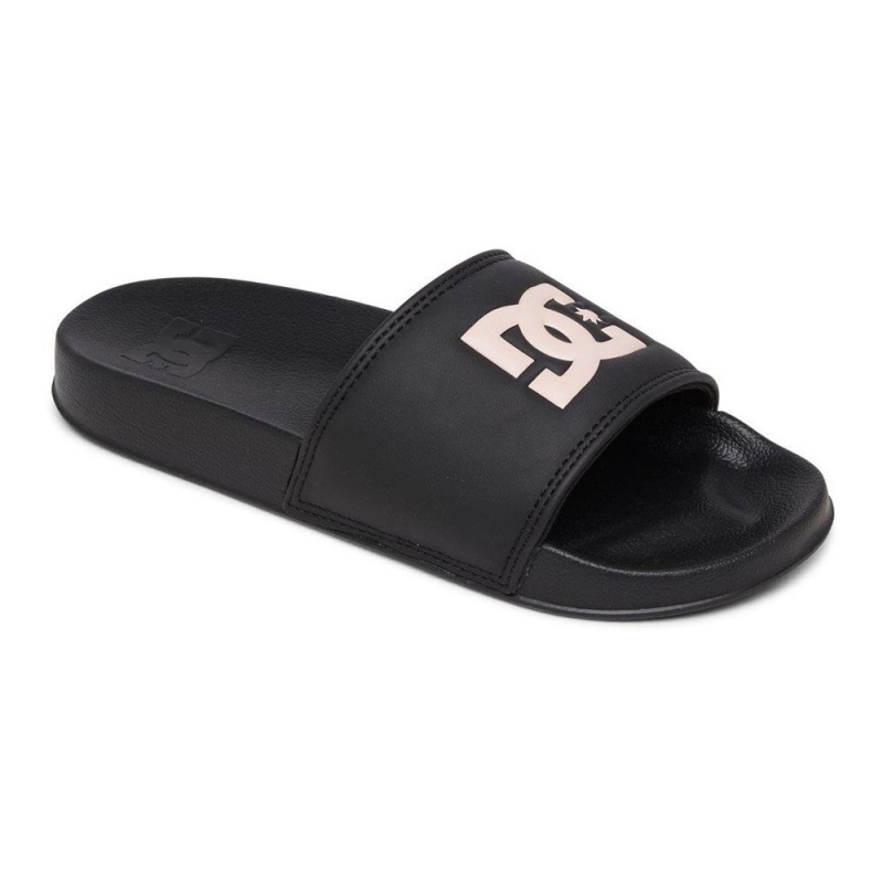 Black / Pink DC Slides Women\'s Sandals | 30671-GRXB