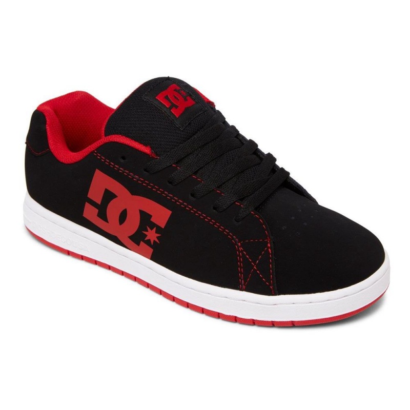 Black / Red DC Gaveler Men's Skate Shoes | 85960-IZMJ